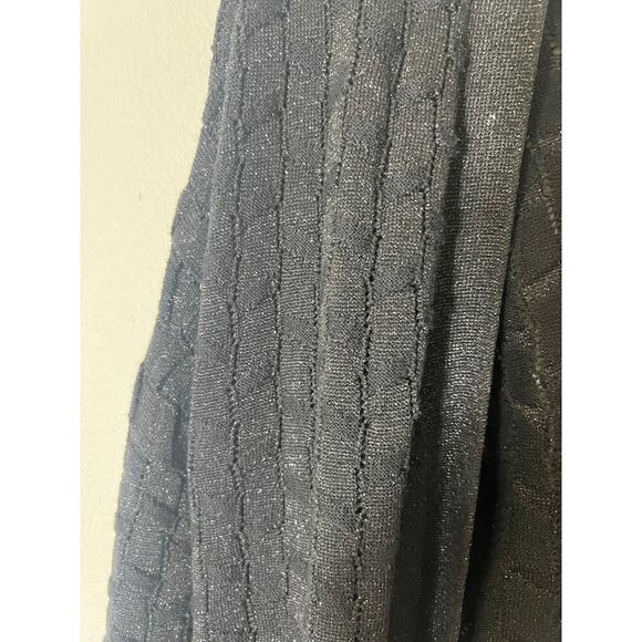 Mel & Lisa Black Metallic Cardigan Sz XL - Picture 3 of 4